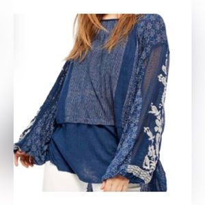 Free People Indigo Dreams Top